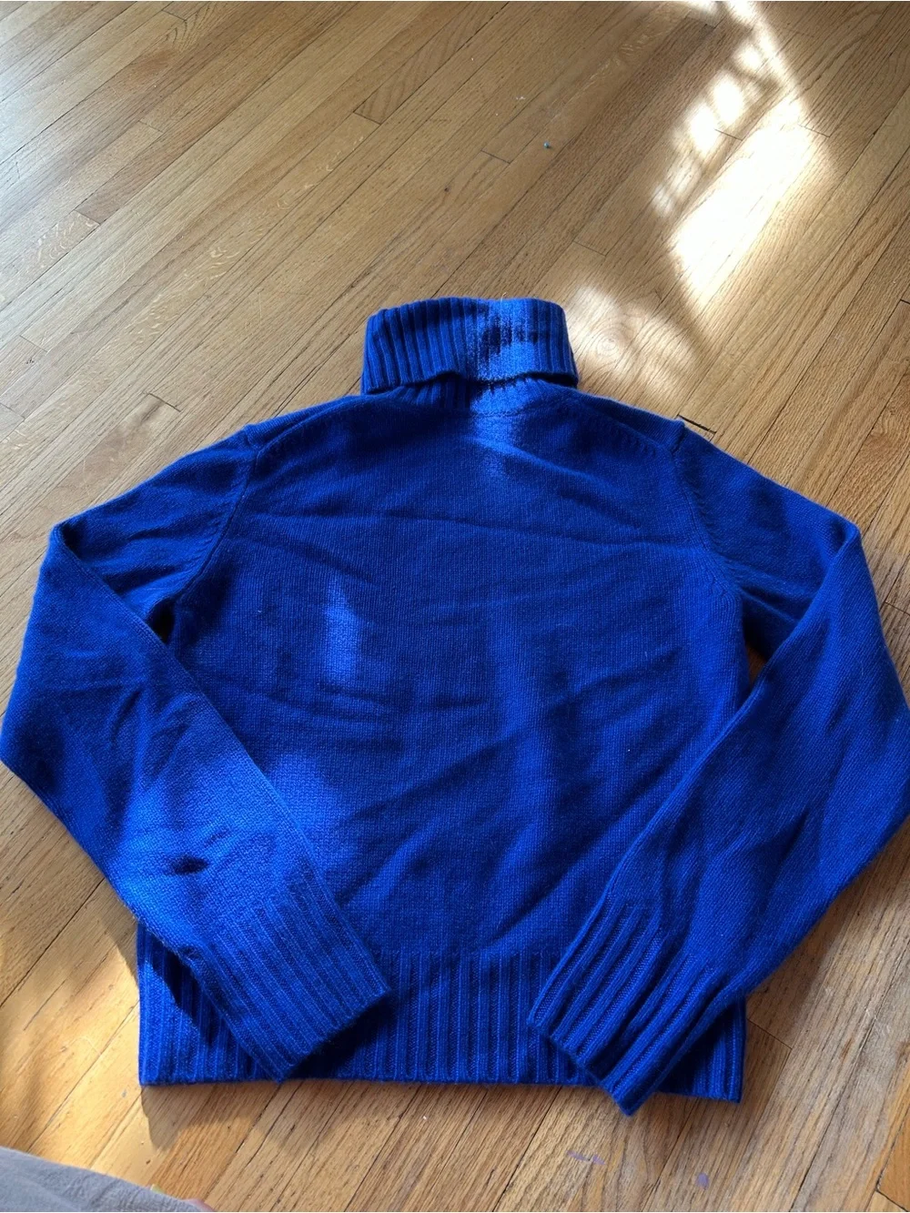 Tory Burch 100% cashmere Royal Blue Turtleneck Sweater